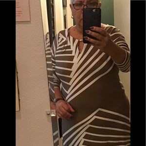 Avenue Taupe Sheath Dress NWT